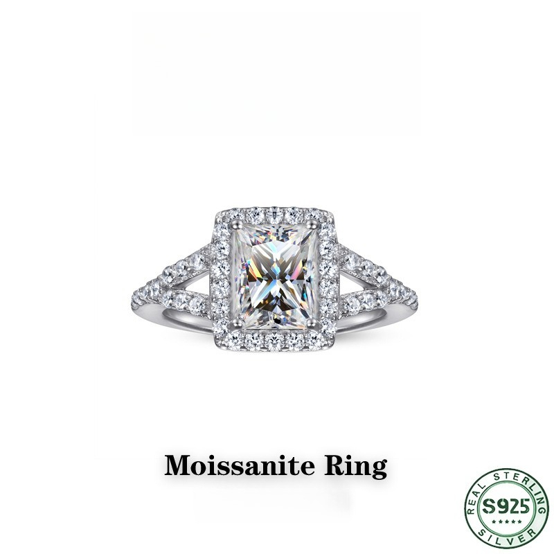 Moissanite Engagement Ring 1 Carat - 인기리에 판매 중인 패션 반지, 100%