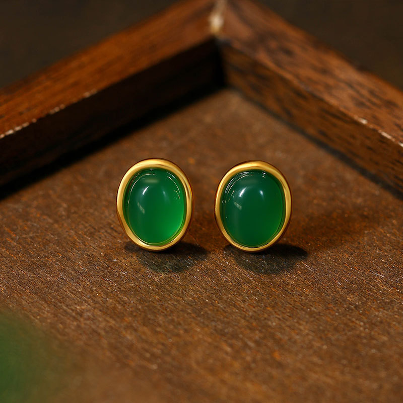 녹색 천연 옥 귀걸이 부적 여성용 럭셔리 선물 조각된  - Earrings 리뷰 및 가격