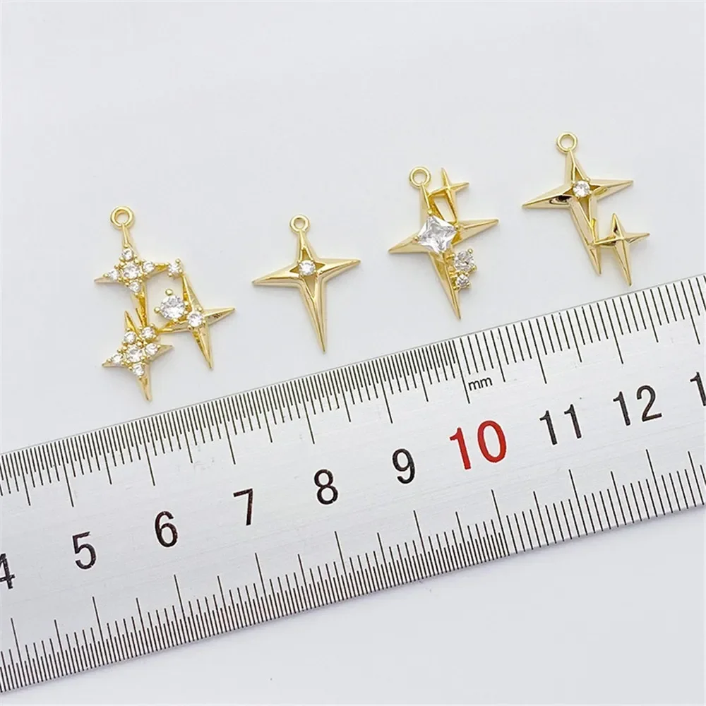 14K 금도금 마이크로 인레이드 지르콘 크로스 스타 펜 - Cross Pendant Necklace Gold 리뷰 및 가격
