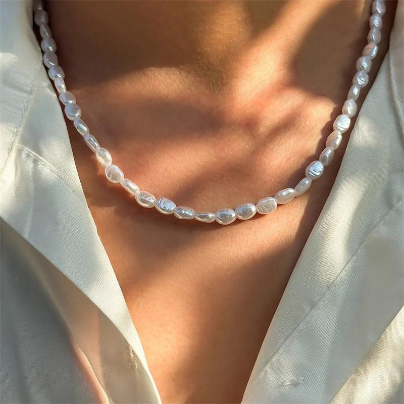 여성을 위한 새로운 패션 심플 모조 진주 초커 목걸이  - Pearl Choker Necklace Vintage 리뷰 및 가격