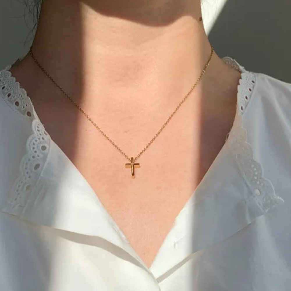 정교한 금 십자가 목걸이, 심플한 데일리 십자가 펜던트 - Cross Pendant Necklace Gold 리뷰 및 가격