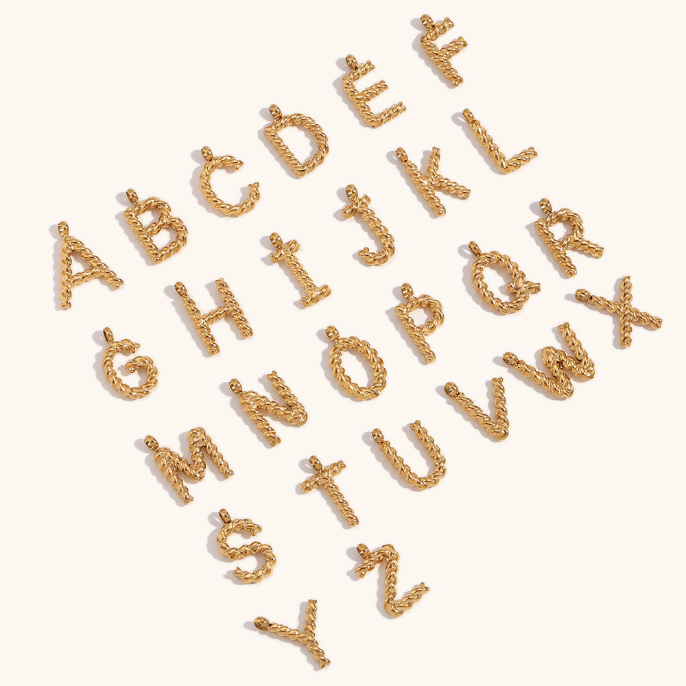 개인 맞춤형 3D 이니셜 목걸이, 미니 트위스트 이니셜 - Initial Letter Necklace 18K Gold 리뷰 및 가격