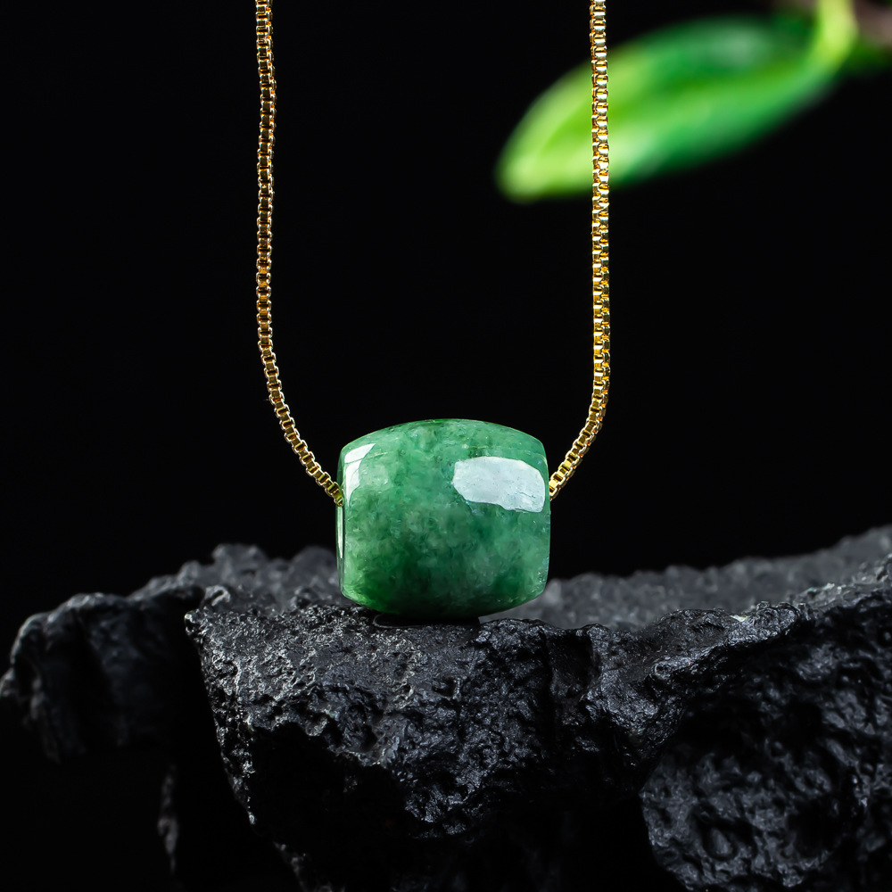 천연 진짜 옥 구슬 펜던트 미얀마 제이드 목걸이 디자이 - Necklaces 리뷰 및 가격