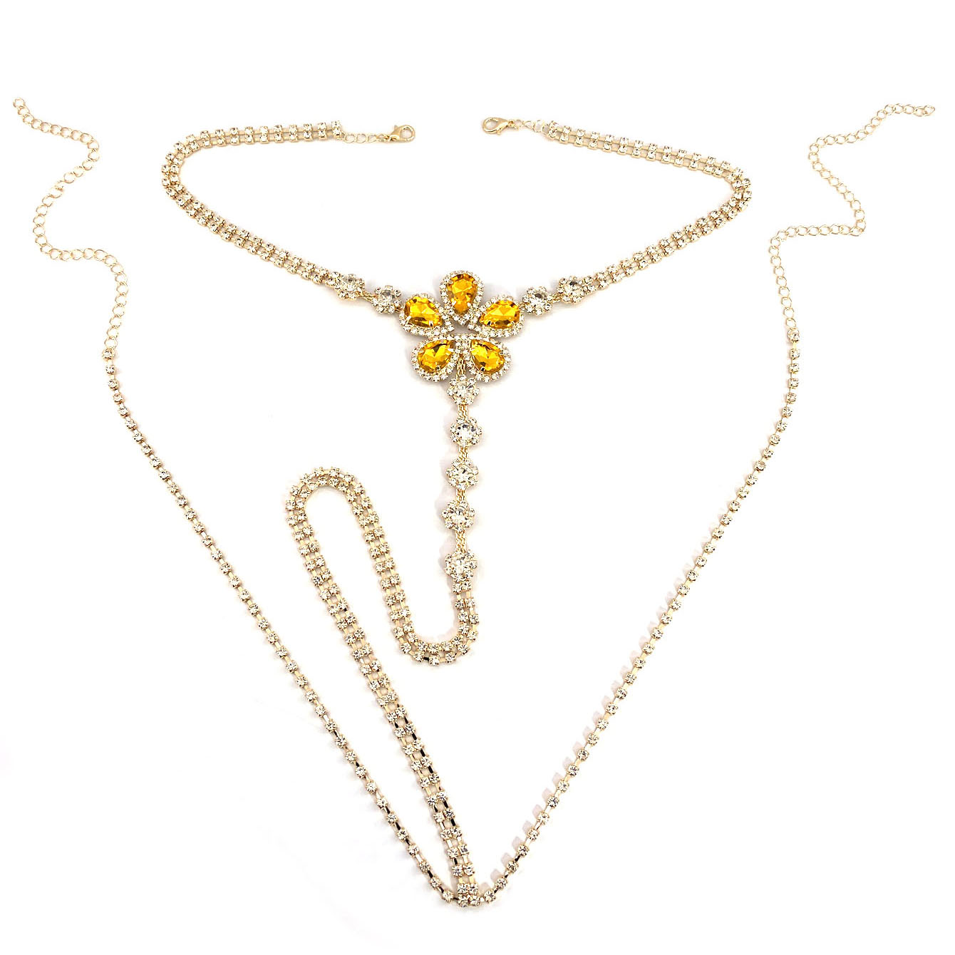 1pc 꽃 모양의 섹시한 라인 석 끈 팬티 세트 여성의 - Body Jewelry 리뷰 및 가격