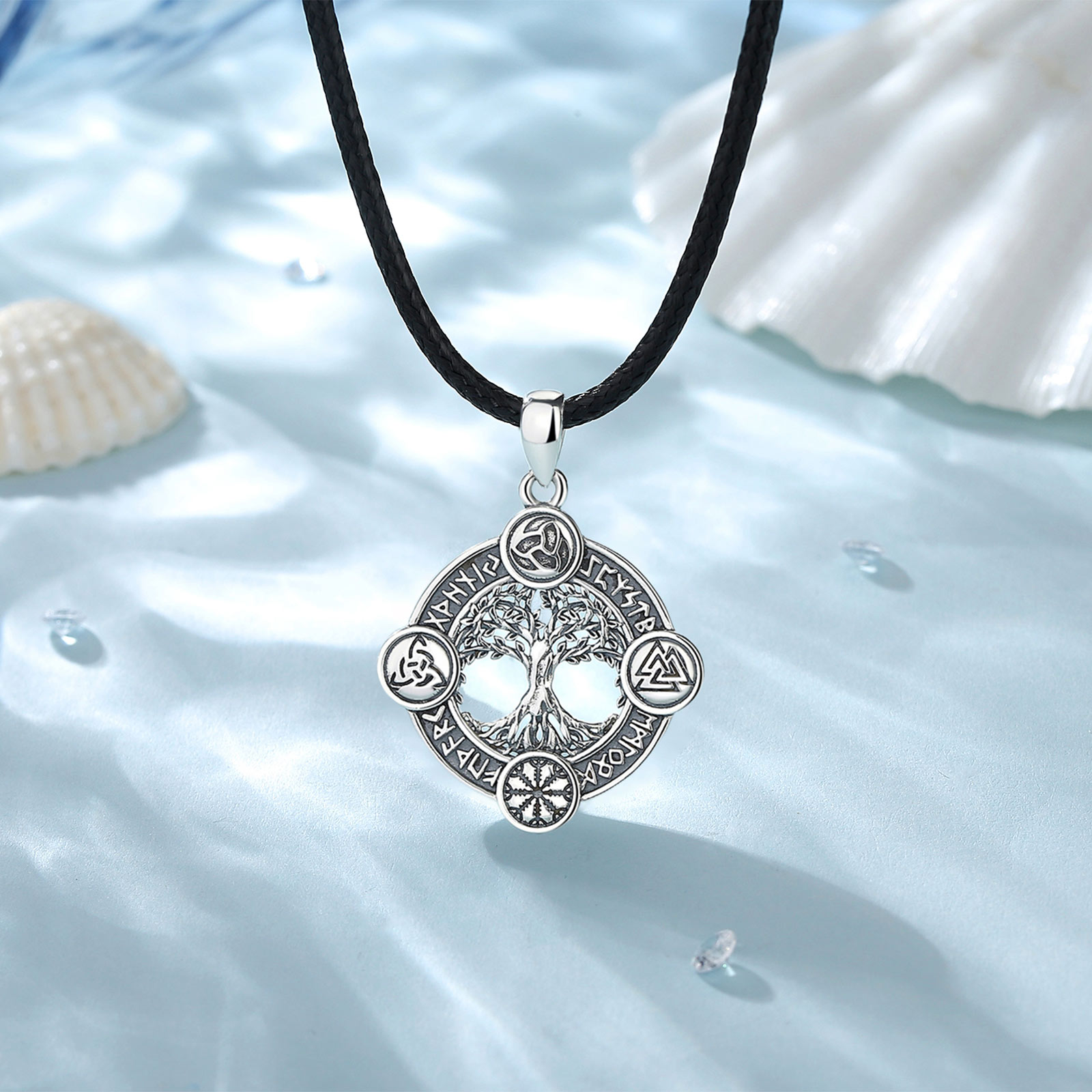 유도라 925 스털링 실버 생명의 나무 목걸이 노르웨이 - 925 Sterling Silver Chain Necklace Men 리뷰 및 가격