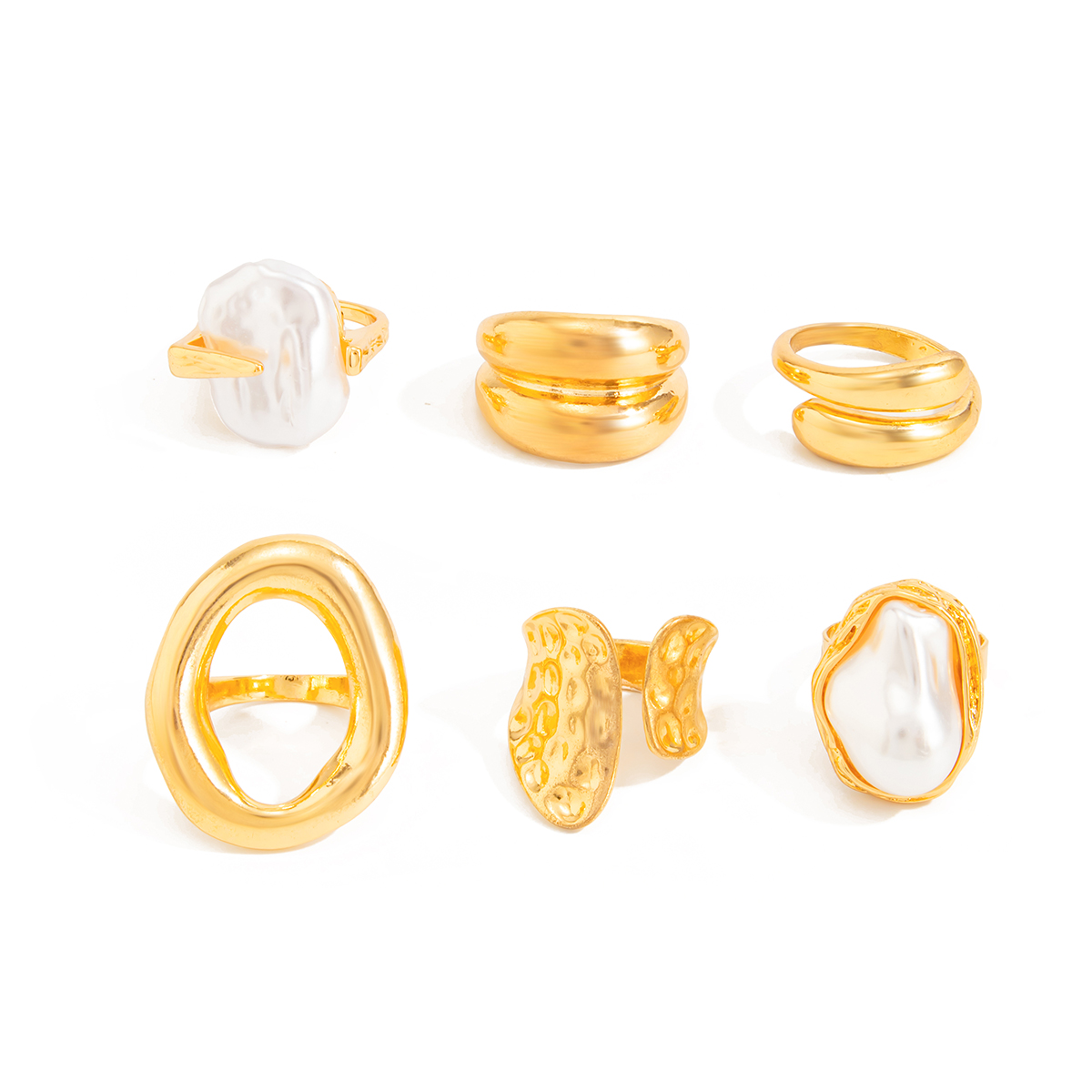 잉마크 6개 세트 보헤미안 스타일 모조 진주 금속 반지 - Vintage Punk Knuckle Rings Set 리뷰 및 가격
