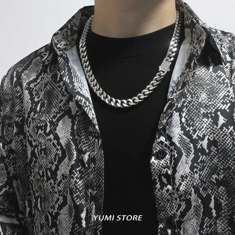 티타늄 스틸 힙합 스프링 버클 쿠반 넥 체인 남녀공용  - Cuban Link Chain 12Mm 리뷰 및 가격