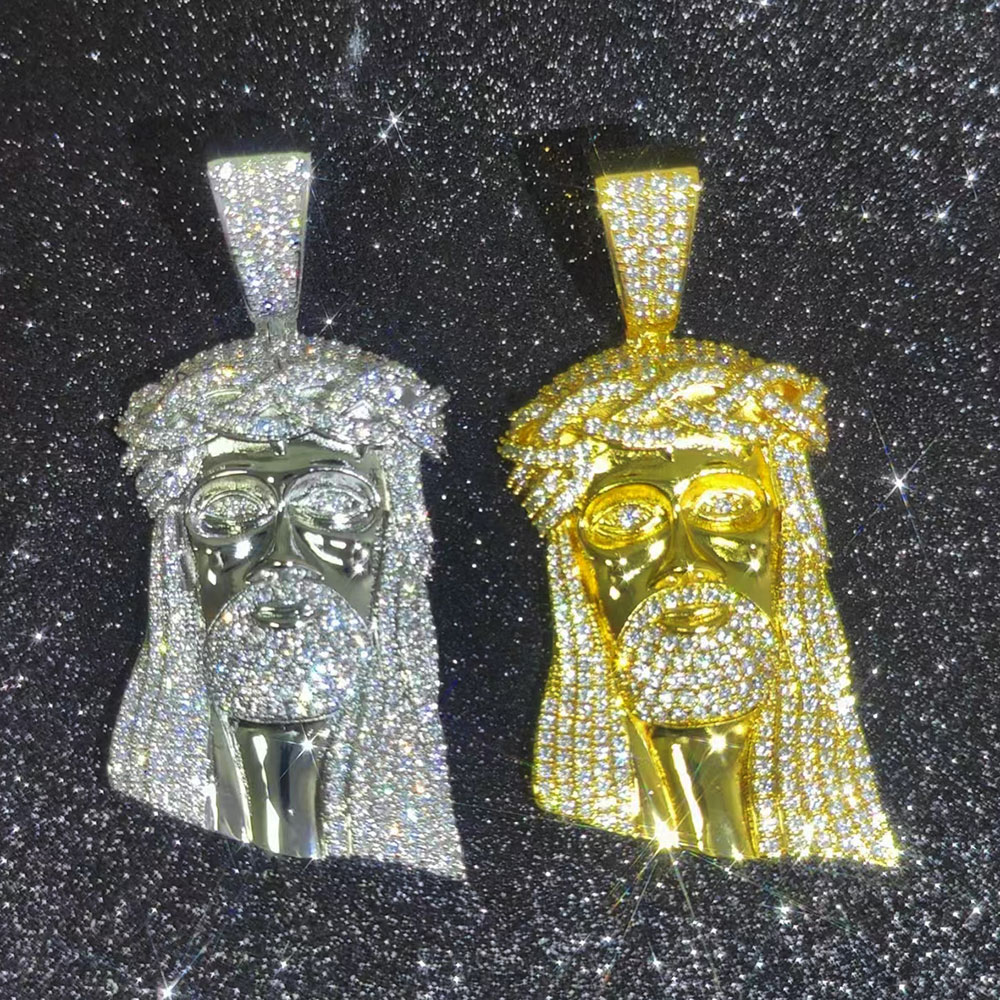 여성용 남성용 풀 아이스드 아웃 지르콘 커스텀 빅 예수 - Cuban Link Chain 12Mm 리뷰 및 가격