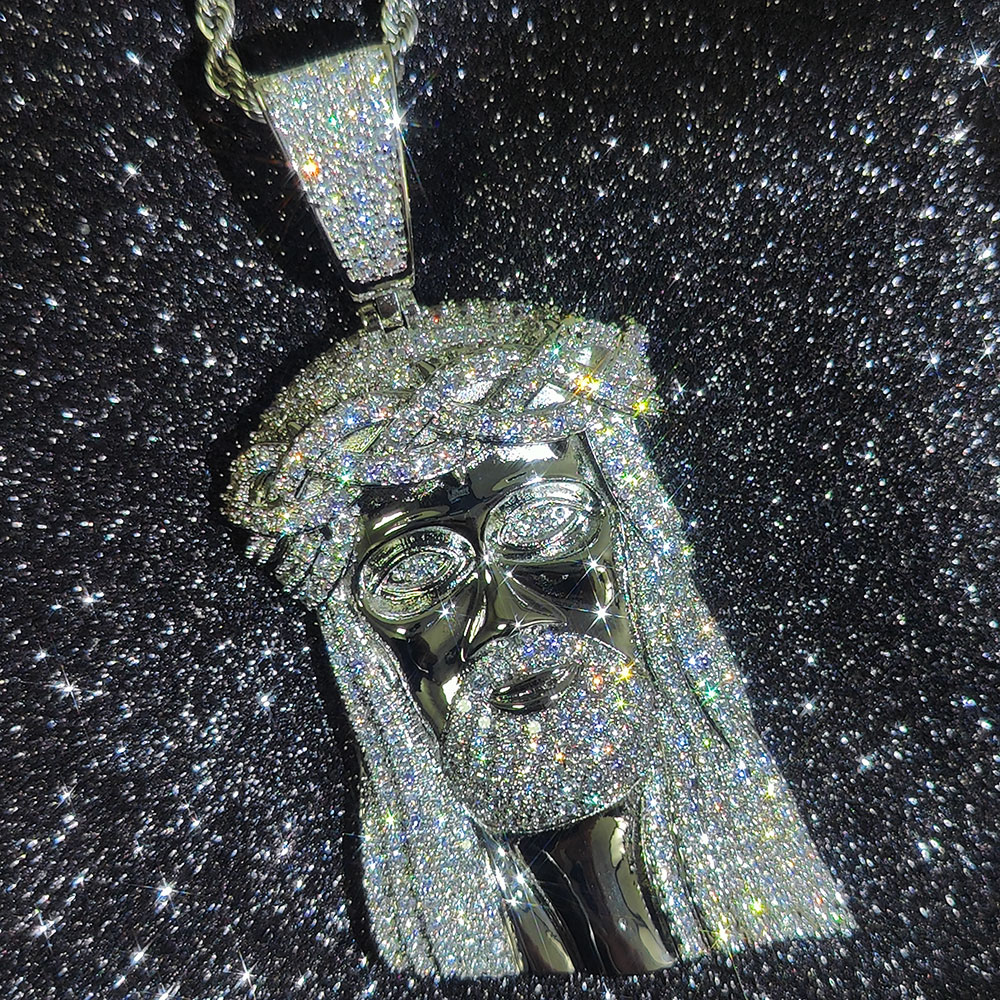 여성용 남성용 풀 아이스드 아웃 지르콘 커스텀 빅 예수 - Cuban Link Chain 12Mm 리뷰 및 가격