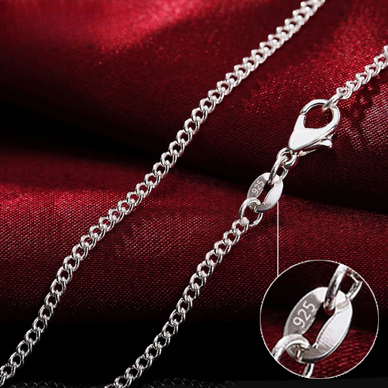 여성을위한 925 스털링 실버 40-75CM 긴 2mm - Cuban Link Chain 12Mm 리뷰 및 가격