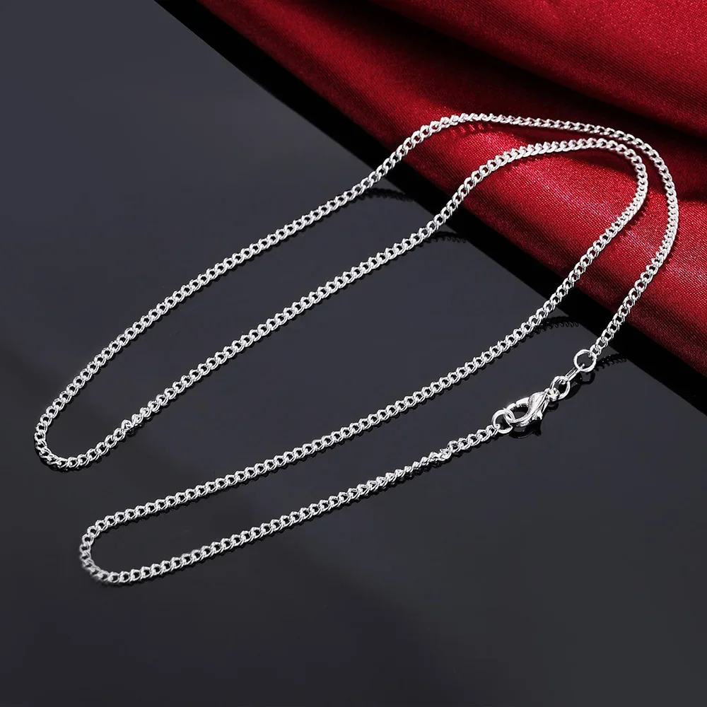 여성을위한 925 스털링 실버 40-75CM 긴 2mm - Cuban Link Chain 12Mm 리뷰 및 가격